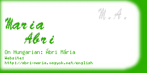 maria abri business card